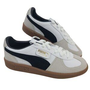 NEW Puma Palermo Women's Sneakers White Black Gum Sole Casual Shoes Size 6.5